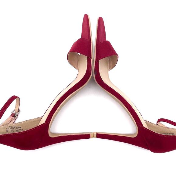 NEW Metaphor Womens 9 Talula Dark Red Dress Heel Sandal Holiday‎ Ankle Strap - Picture 3 of 15